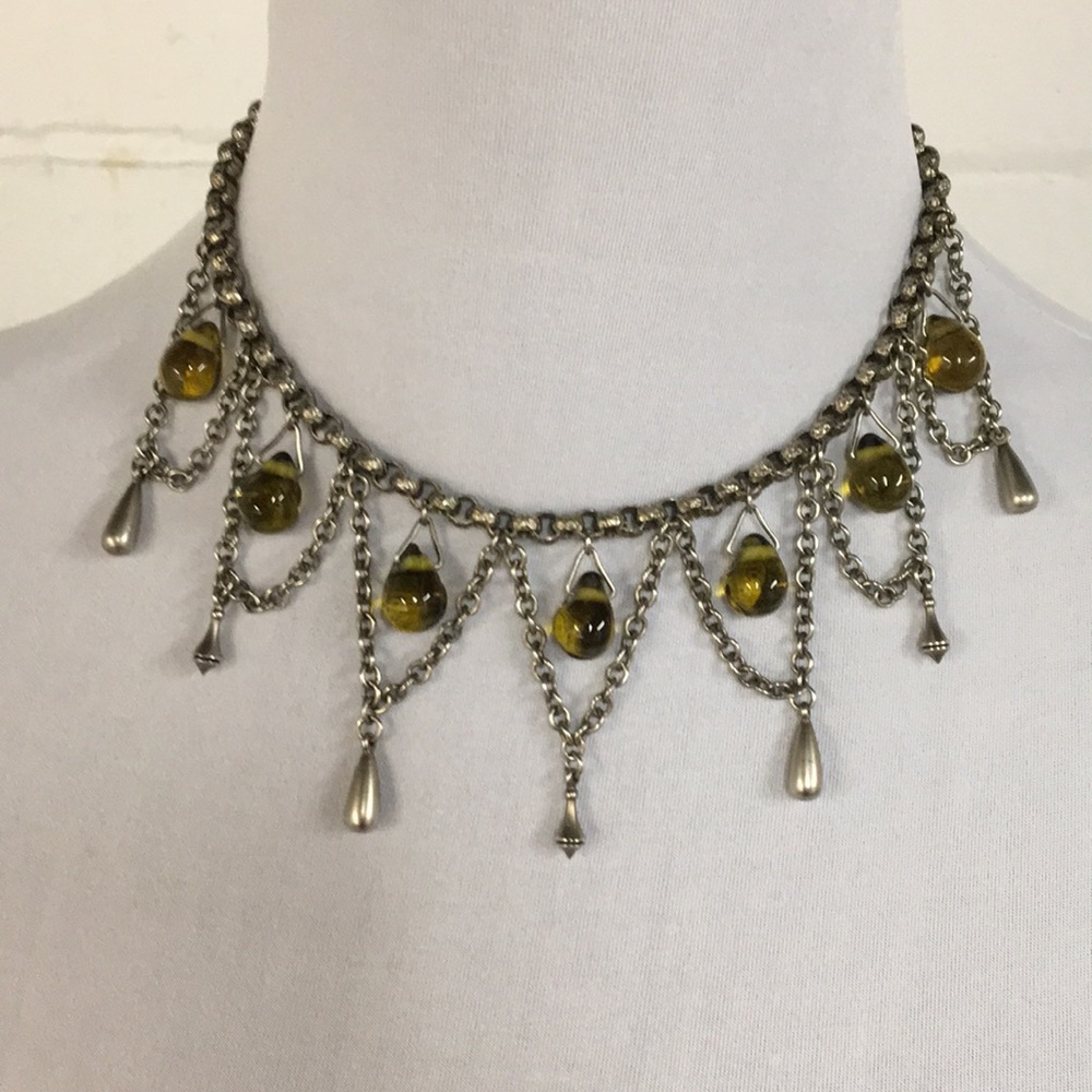 Donna Karan Vintage 1980s Boho Collar Necklace